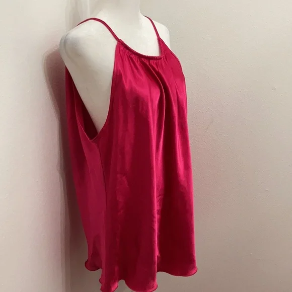 EUC Nicole Miller Hot-pink Spaghetti Strap Blouse Size XL - Picture 4 of 12